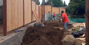 filling in dirt around foundation